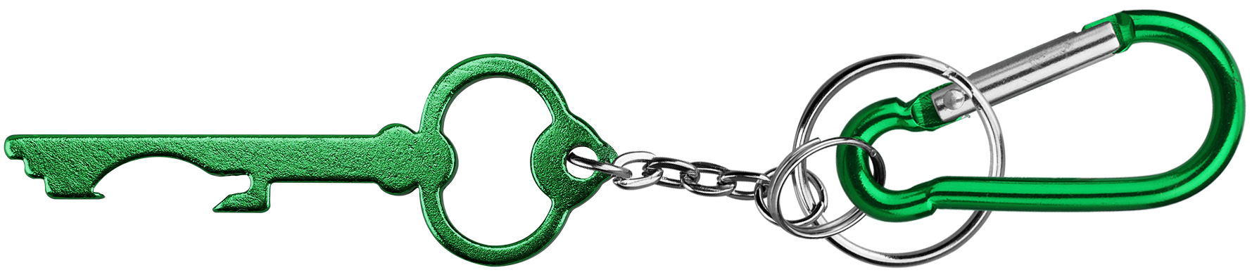 Key Shaped Aluminum Bottle Opener with Key Chain & Carabiner 5