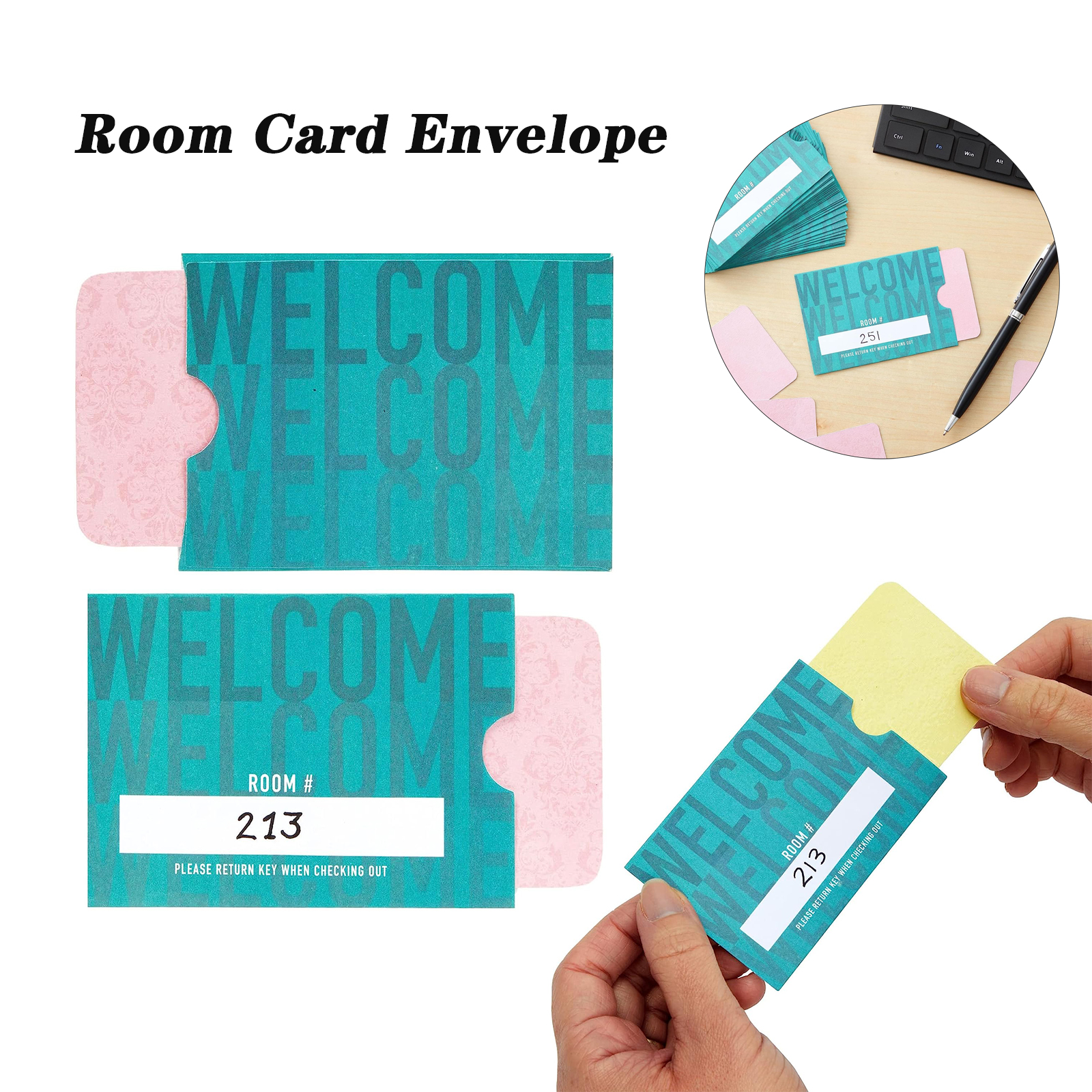 500 Pack Hotel Key Card Envelopes 2