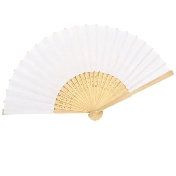 Hand Bamboo Fan with Folded Paper 2
