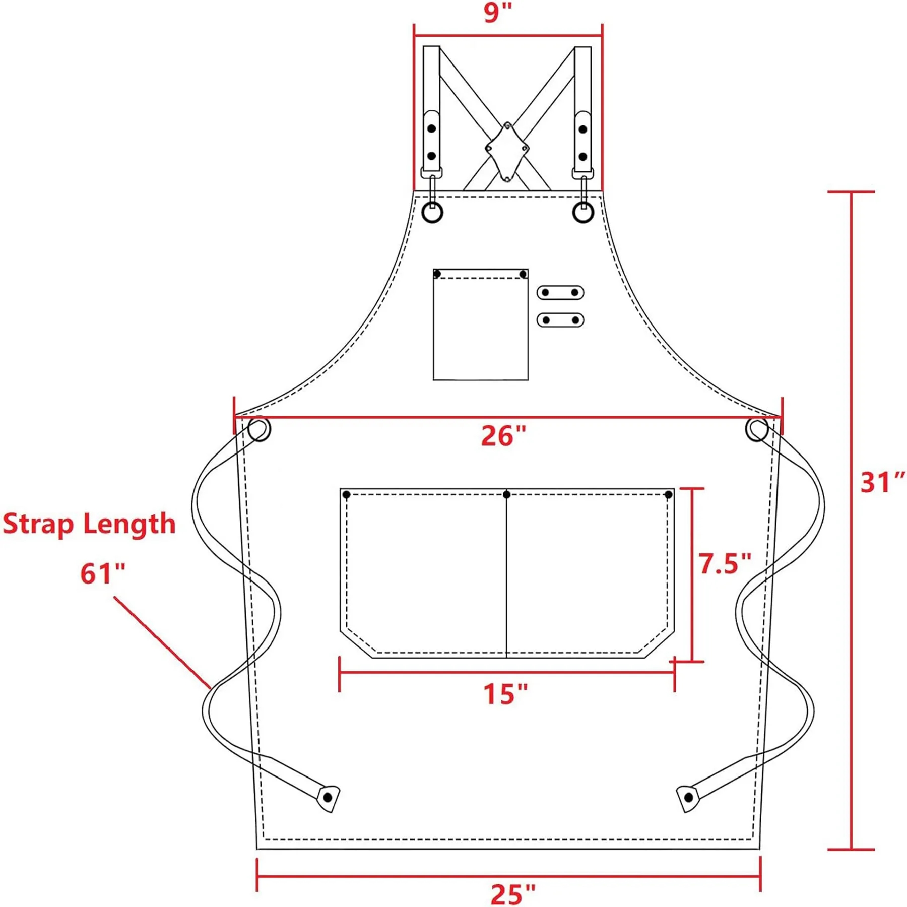 Chef Aprons with Large Pockets 8