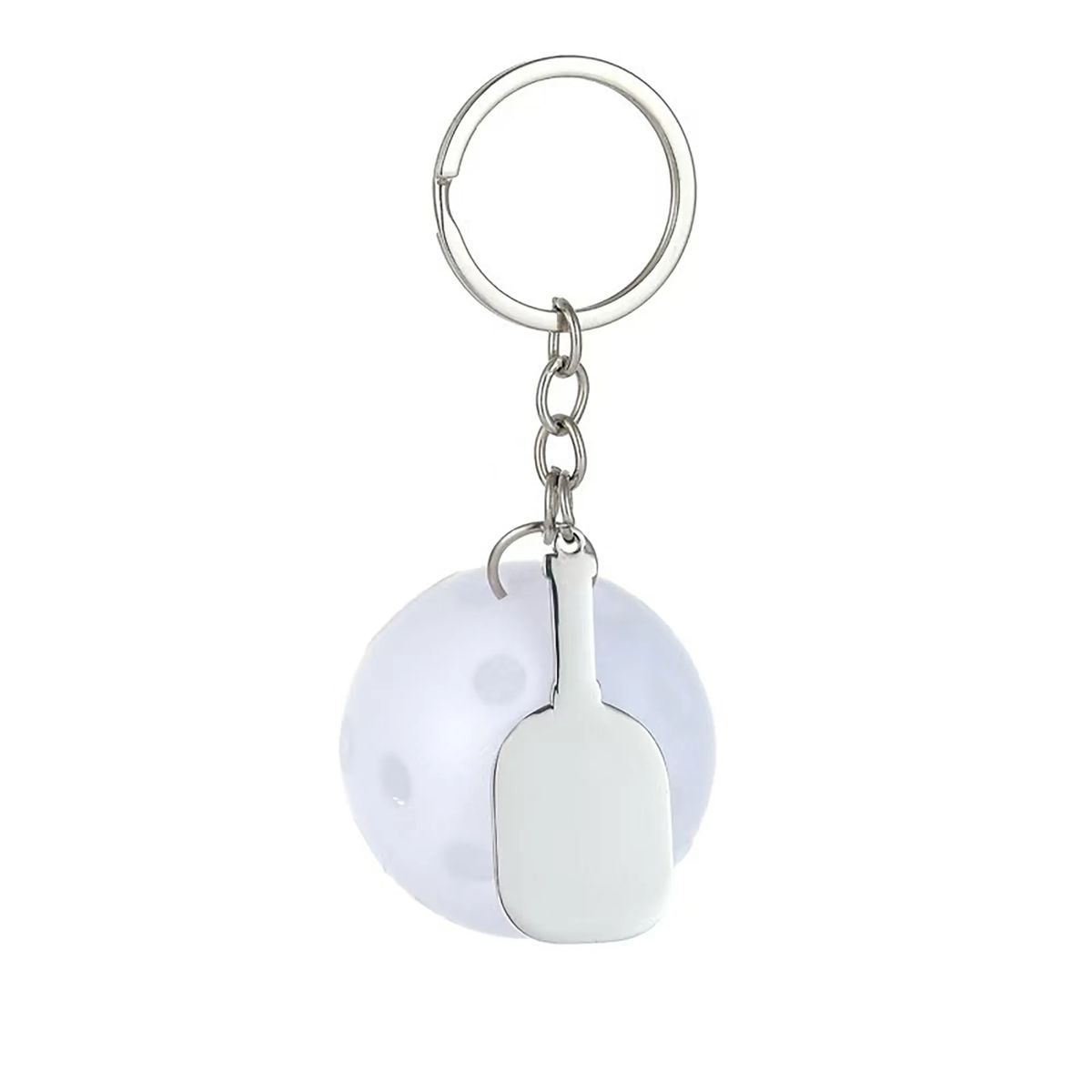 Mini Pickleball Keychain with Stainless Steel Charm 3