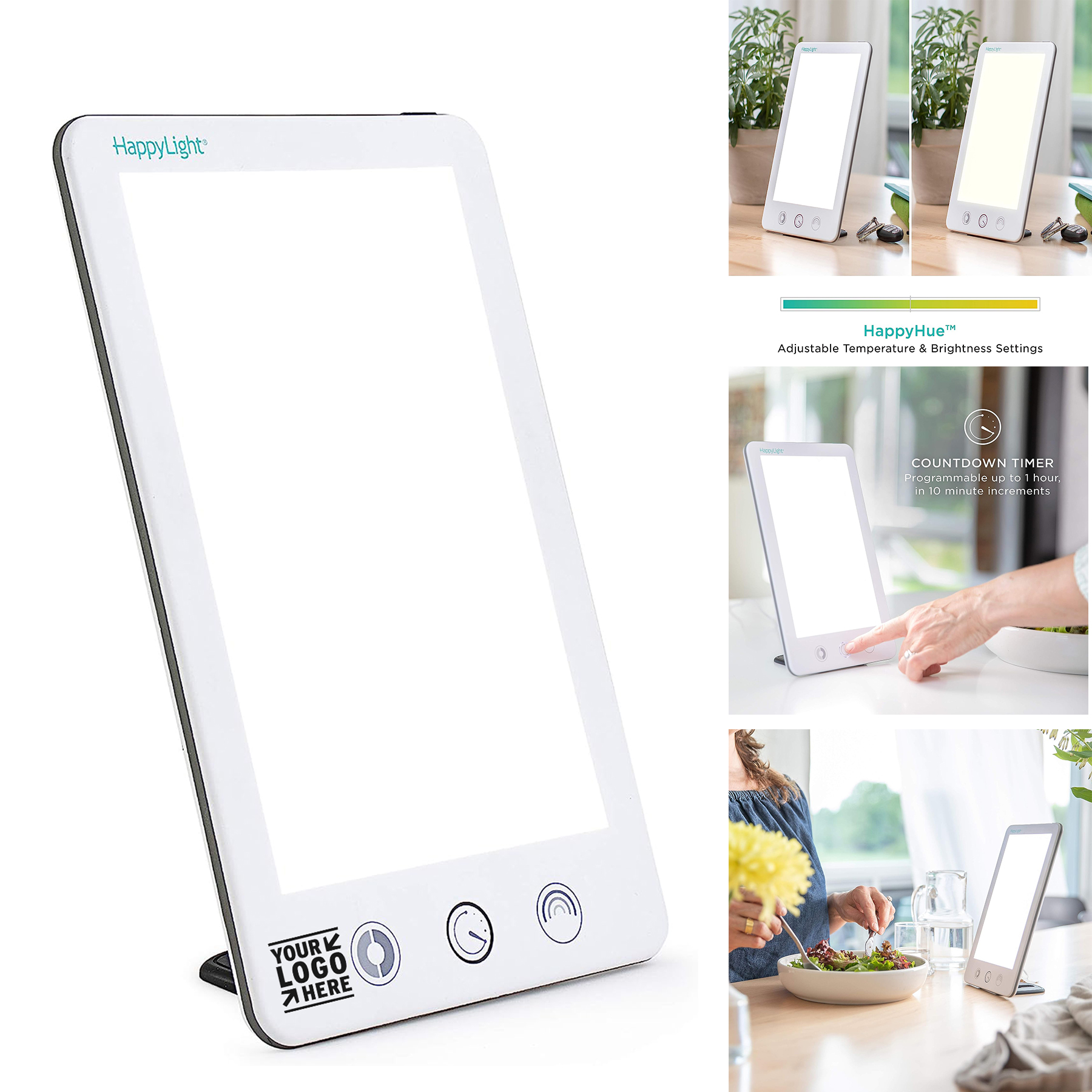 10,000 Lux UV-Free Therapy Lamp LED Bright White Light with Adjustable Brightness Countdown Timer