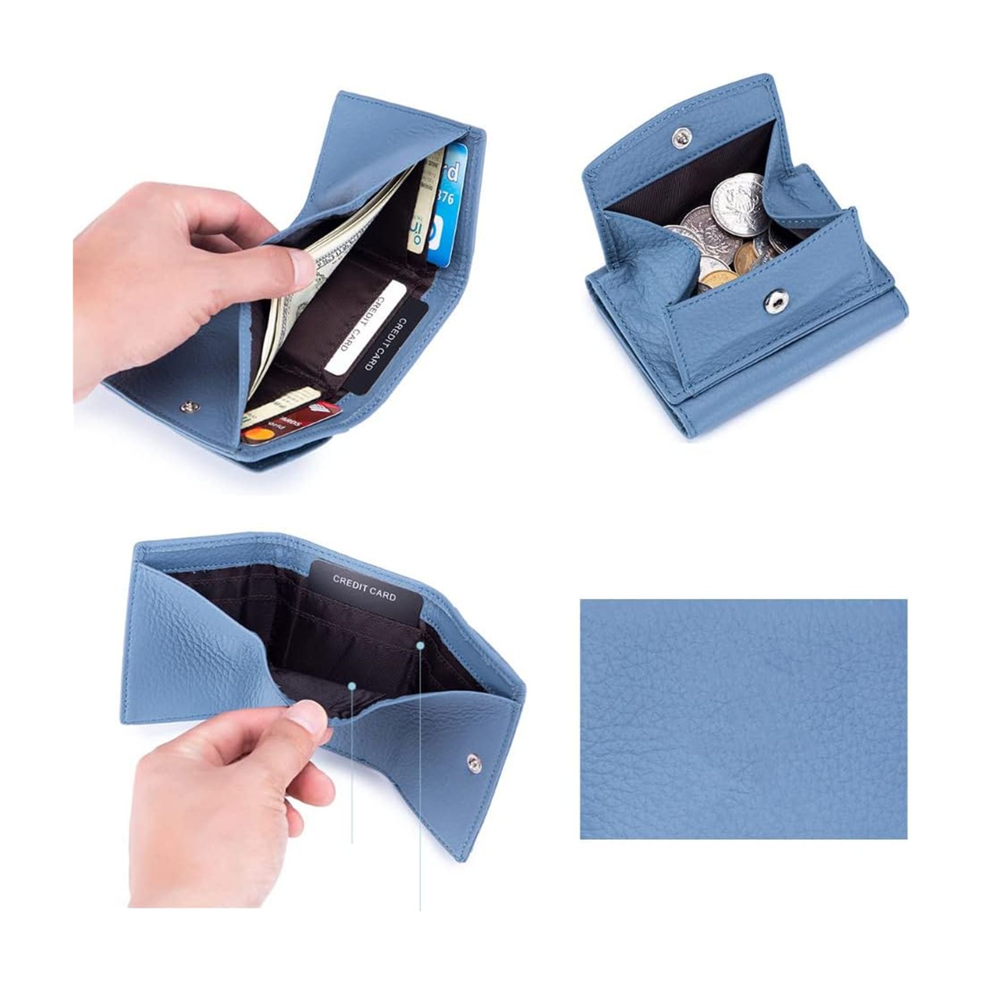 Leather RFID Blocking Pocket Wallet 4