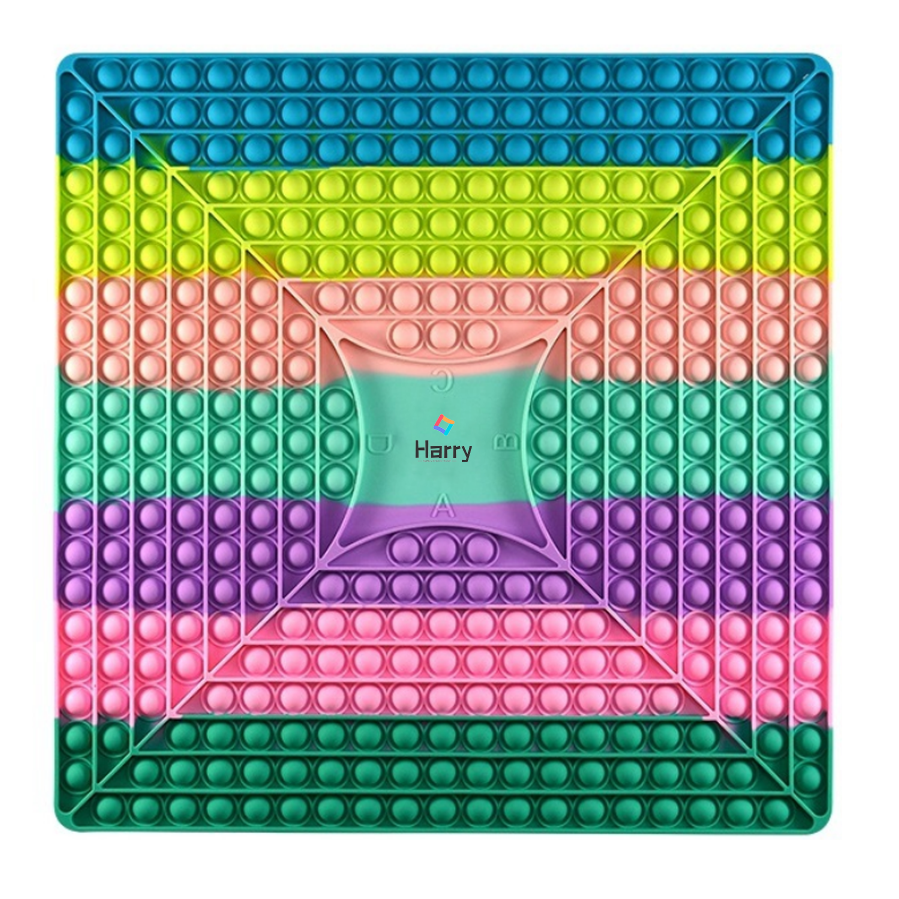 Square Silicone Push Pop Bubble Chess Board with Dice 1