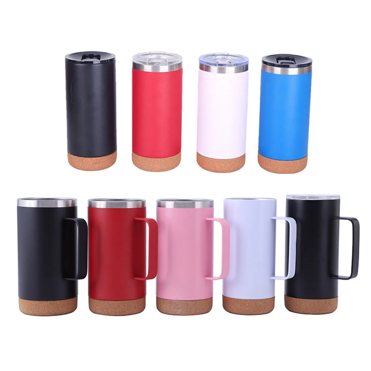 16oz Oak Cork Bottom Travel Coffee Mug 1
