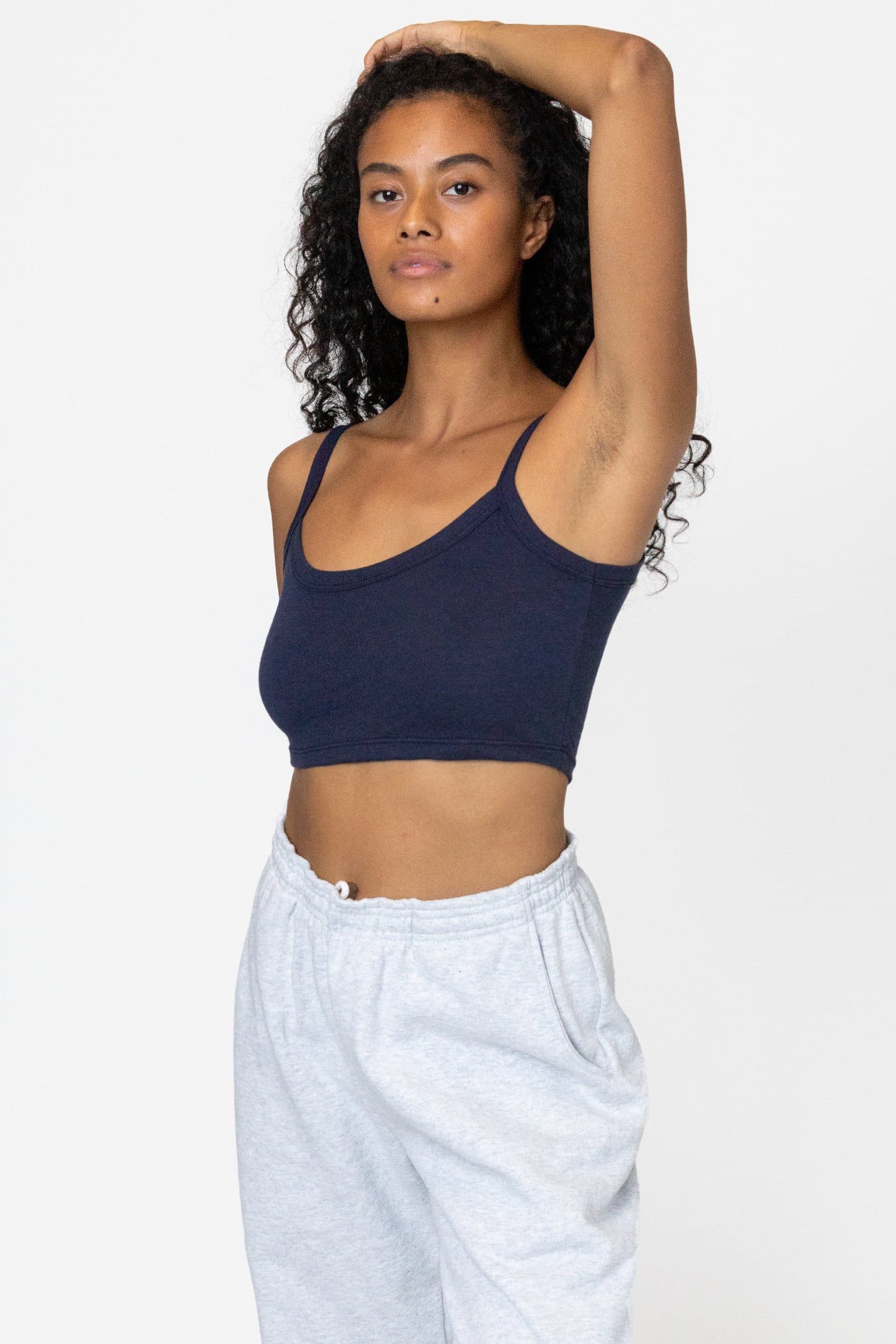 POLY COTTON CROPPED SPAGHETTI TANK 5
