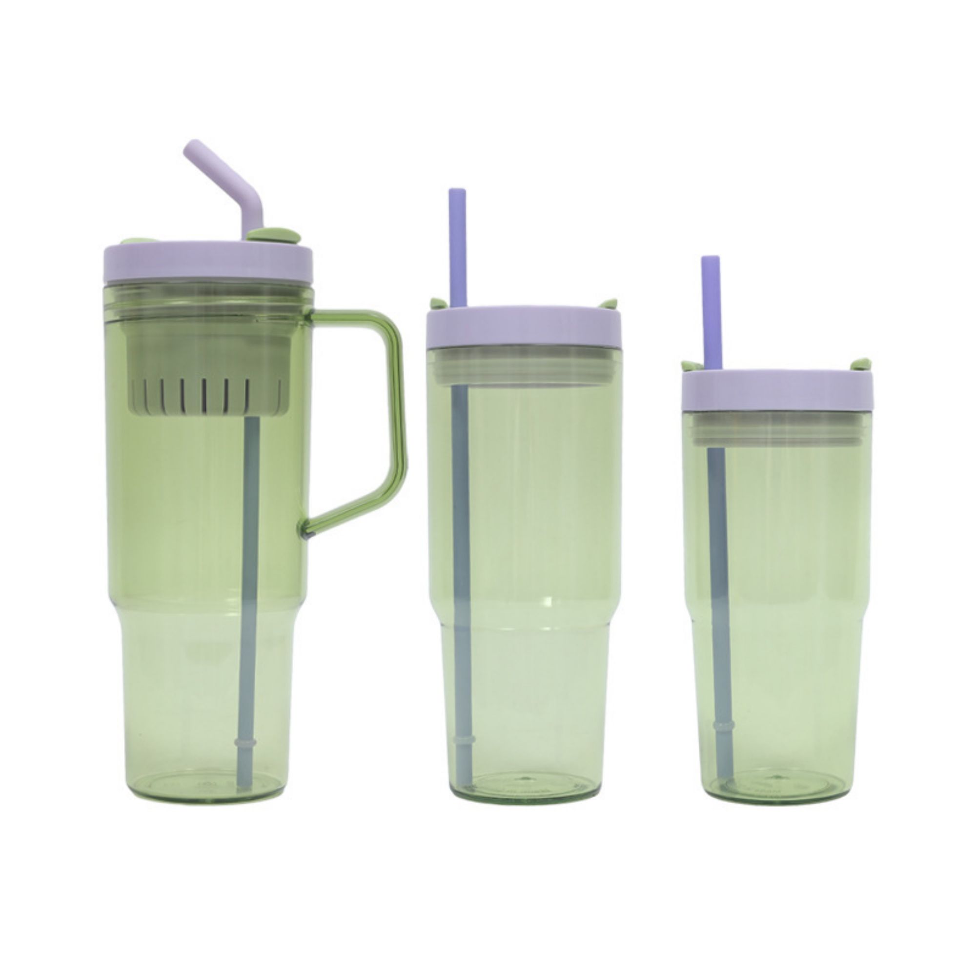 Three Pieces Straw Handle Cup Set 5