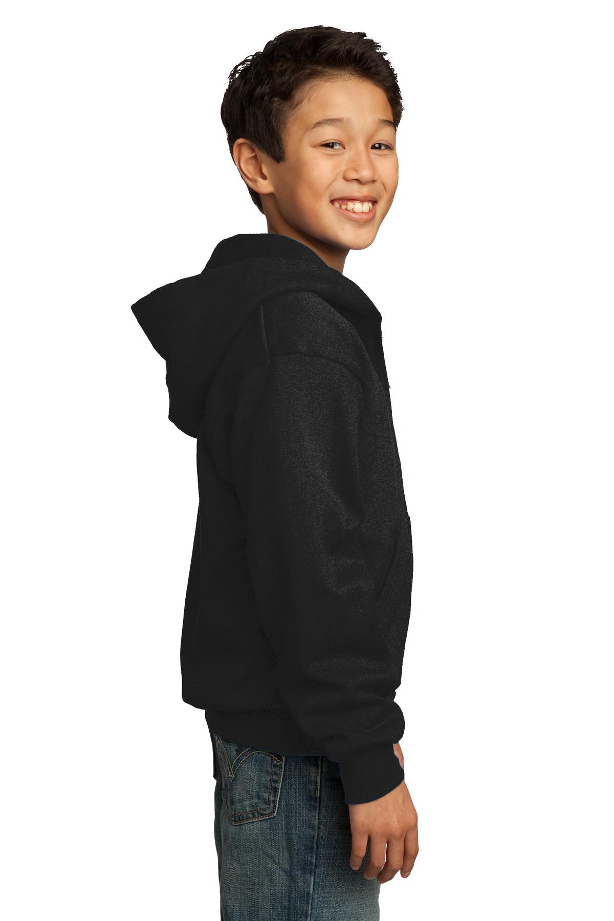 Port & Company® Youth Core Fleece Full-Zip Hooded Sweatshirt 123