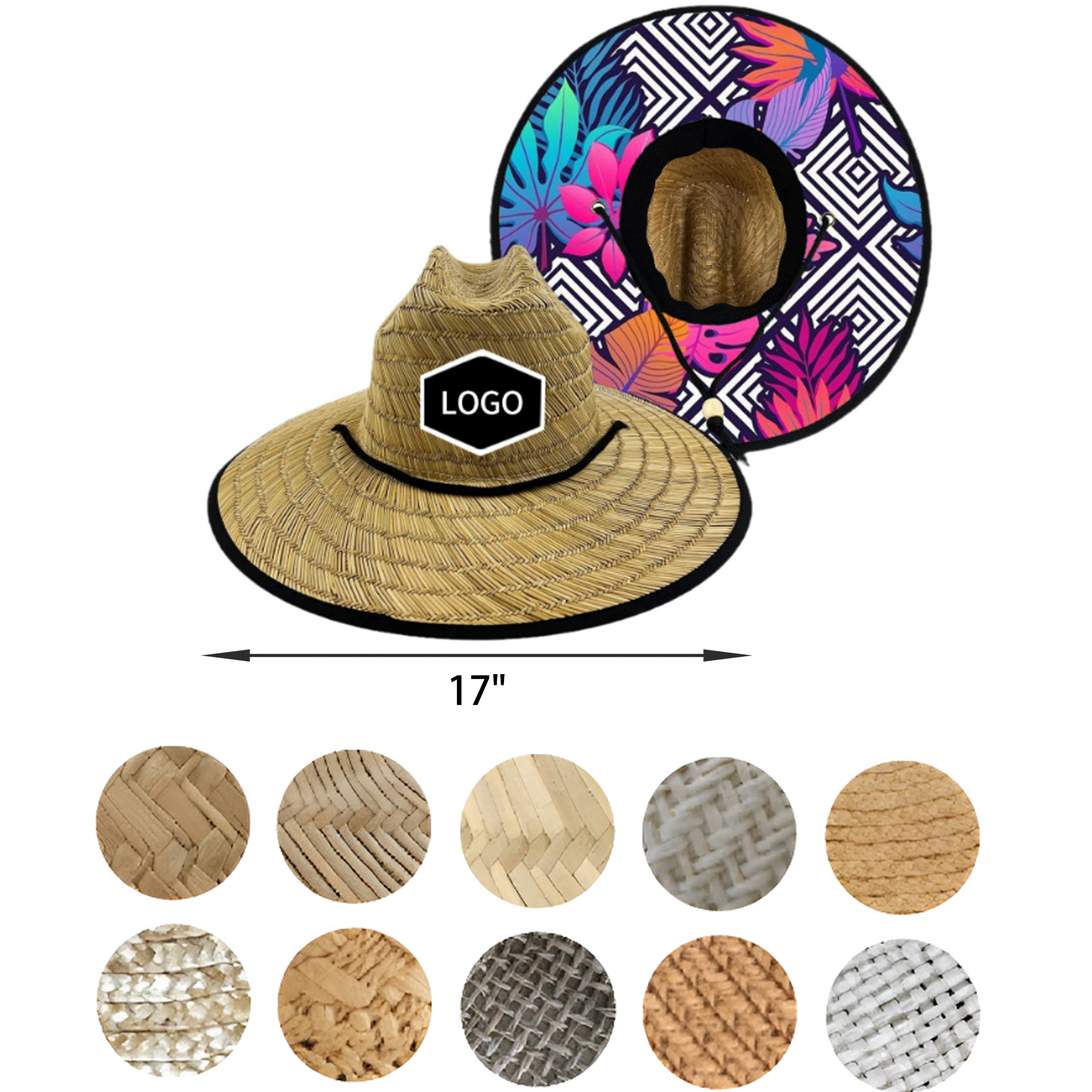 MOQ 50 PCS Stylish Beach Vacation Straw Hat 4