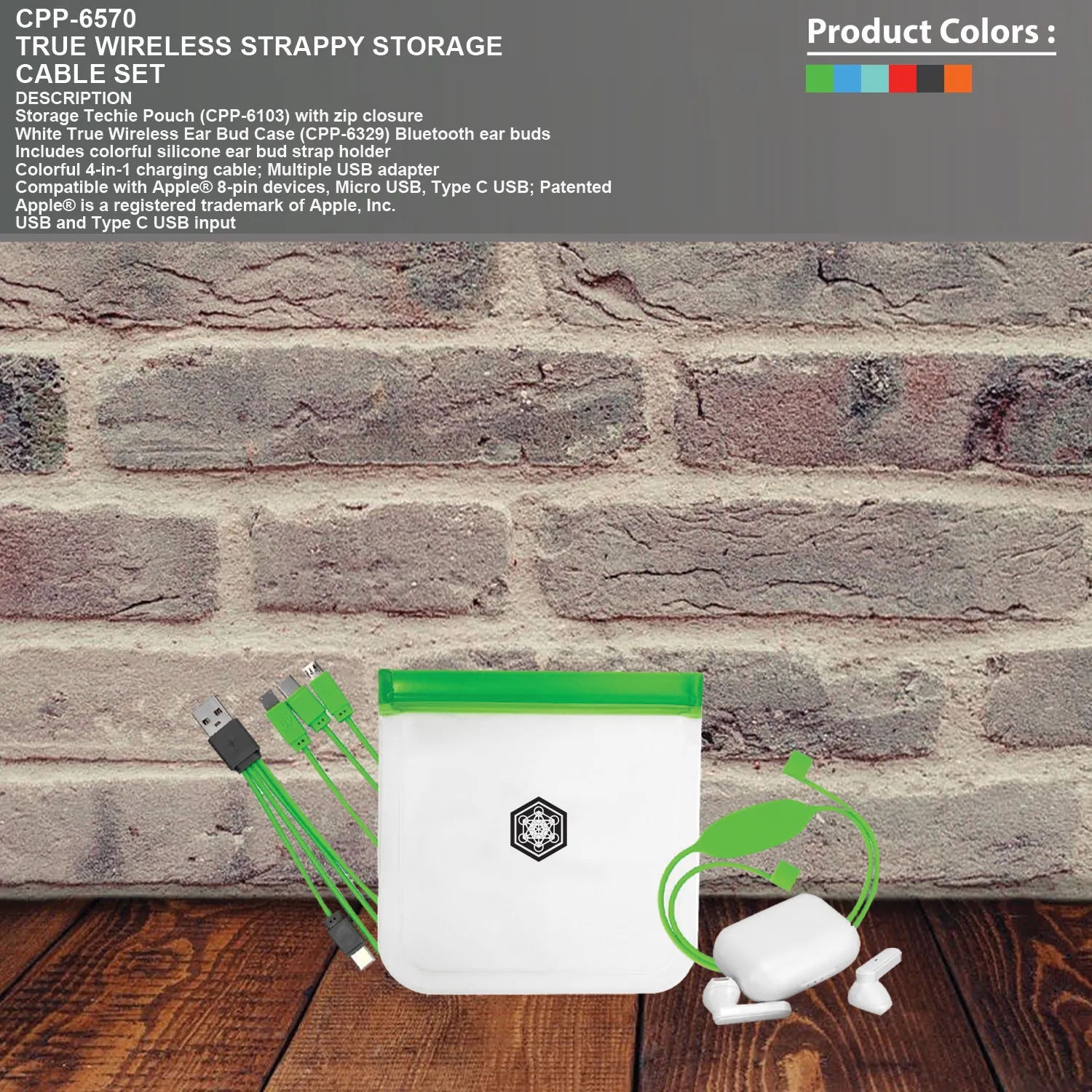 TRUE WIRELESS STRAPPY STORAGE CABLE SET 7
