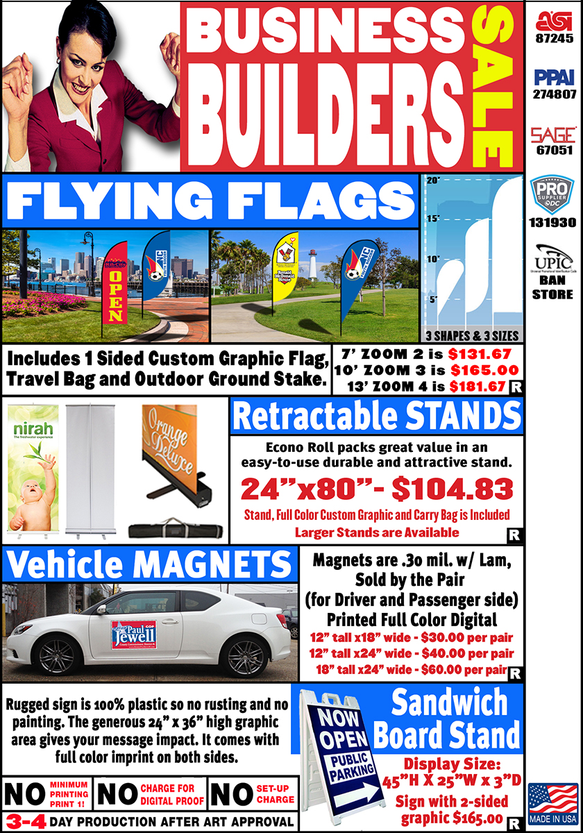 White Standard Sandwich Board Display w/ 2 Sided Graphic - Dry Erase 1