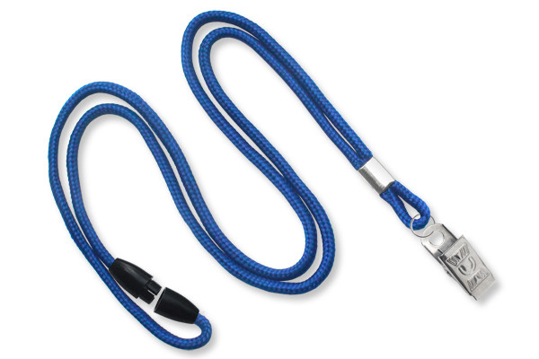 1/8" Breakaway Blank Lanyard w/Bulldog Clip (Royal Blue) 1