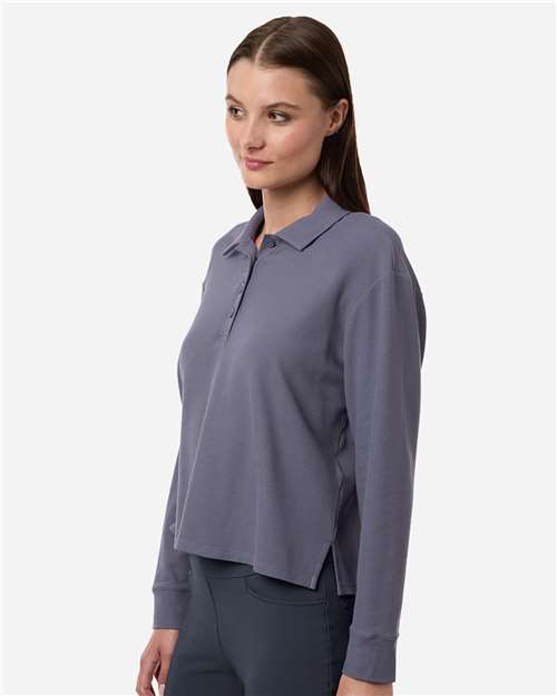 Women's Beyond Long Sleeve Loose Polo - A1008 20