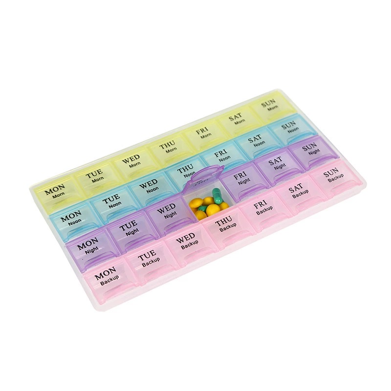 Weekly Medicine Box Pill Organizer 4 Times a Day 3