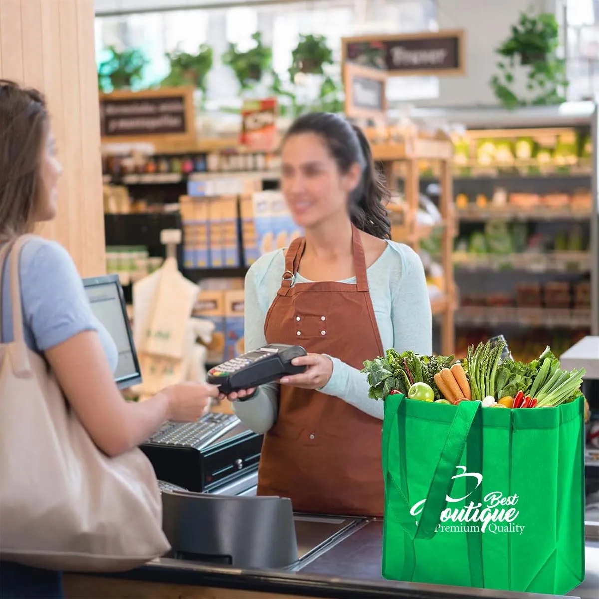 Custom Durable Large Capacity Reusable NonWoven Shopping Bag 3