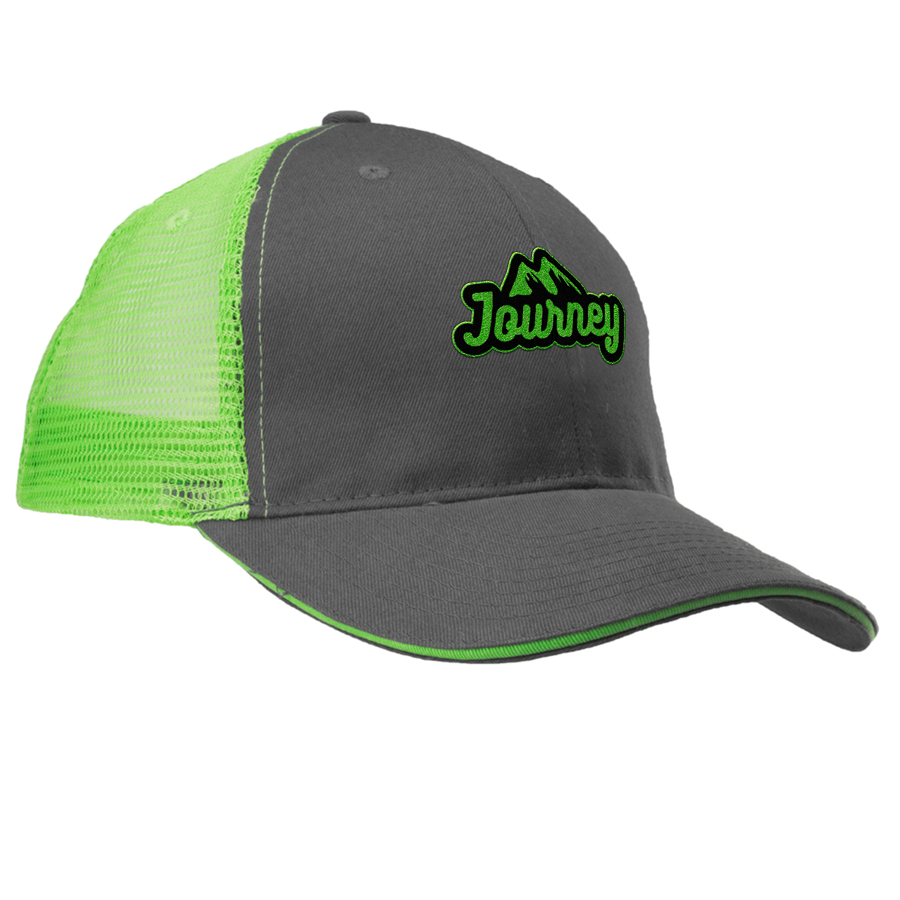 Structured Two-Tone Cotton Mesh Trucker Cap 4