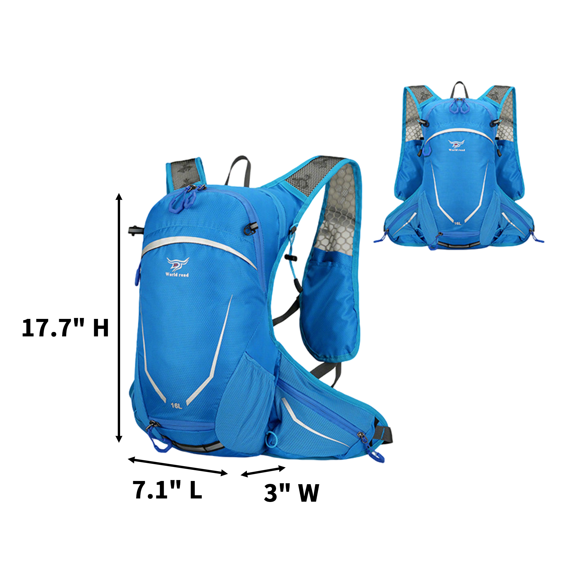 Lightweight Hydration Running Pack With Reflective Trim 12