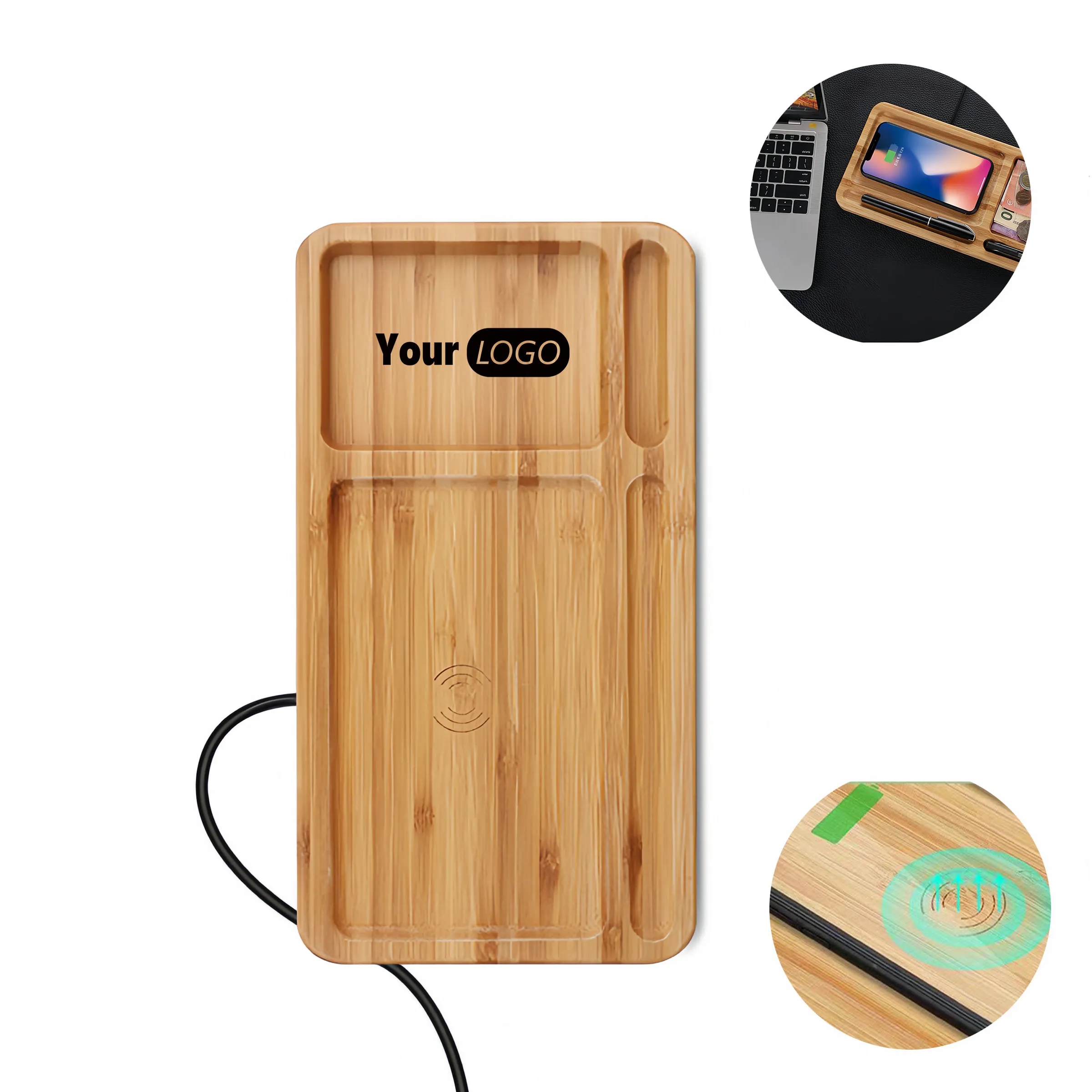 Wood Creative Bamboo Wireless Charger 2
