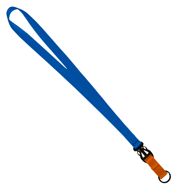 3/4" Multi color (Top and bottom) Nylon Lanyard with Plastic Slide Buckle R 279