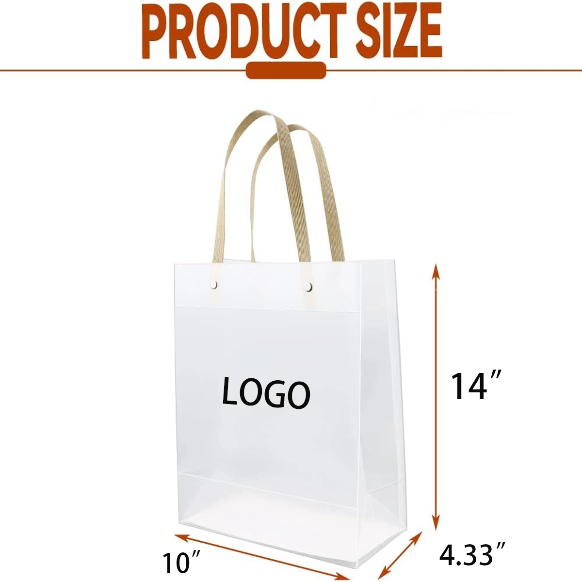 Clear Reusable Wrap Tote Bags 3
