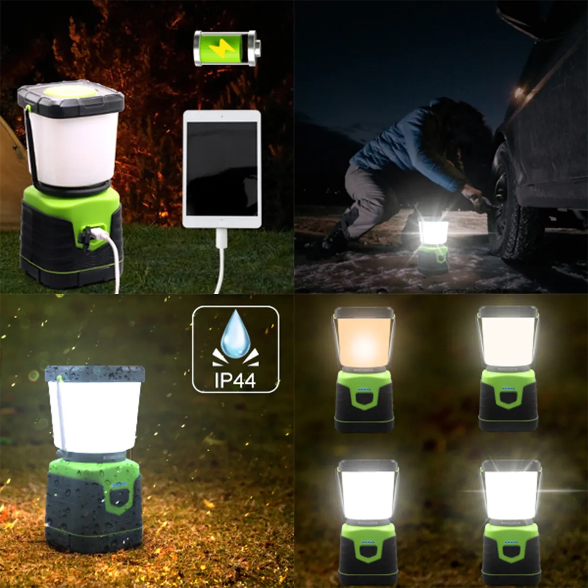 For Hurricane Emergency Hiking Camping Lantern Rechargeable 2