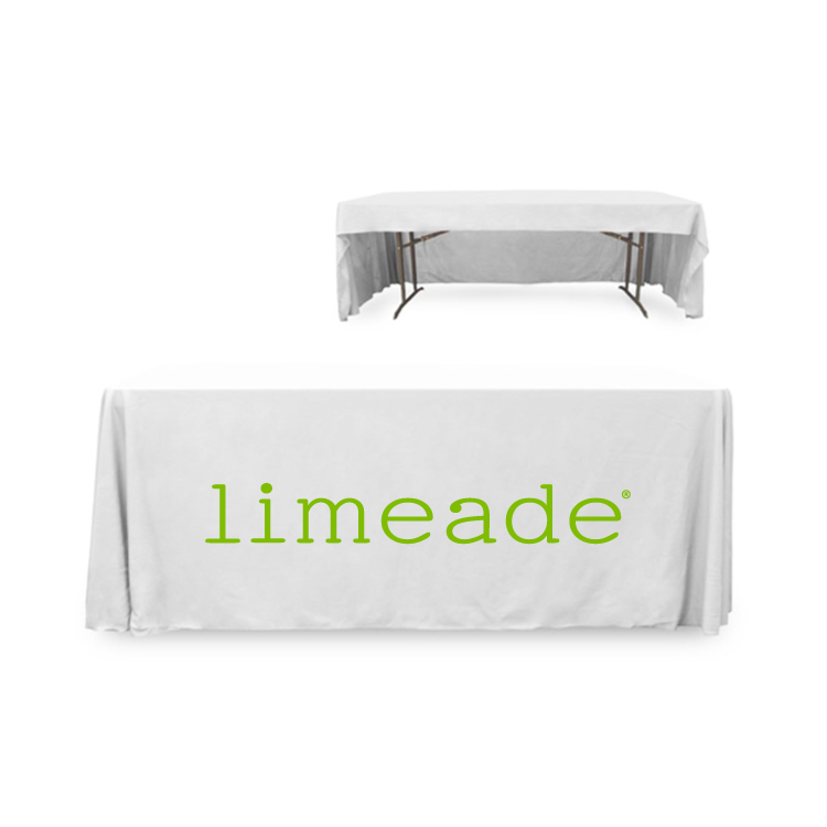 6 ft. 3 Sided PolyKnit Table Cover (One Color Logo) 4
