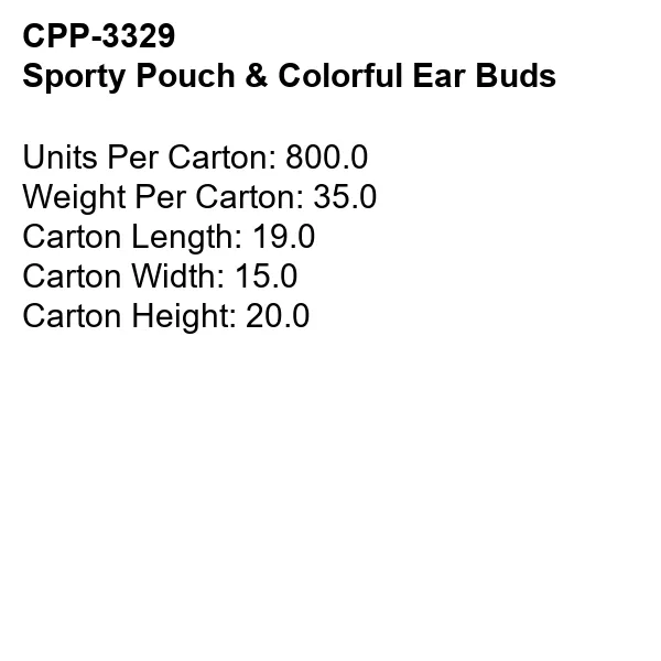 SPORTY POUCH & COLORFUL EAR BUDS 13