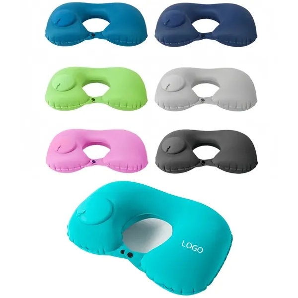 Inflatable U-Shaped Travel Neck Pillow - Easy Press Design 9