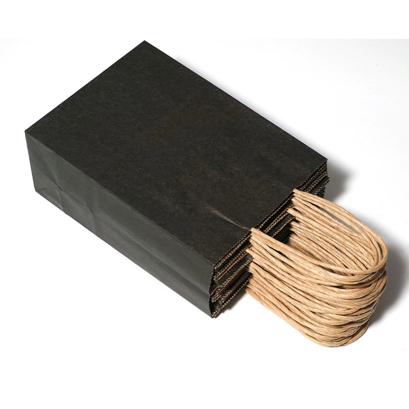 Recycled Natural Kraft Paper Shopping Bag Custom Size 3