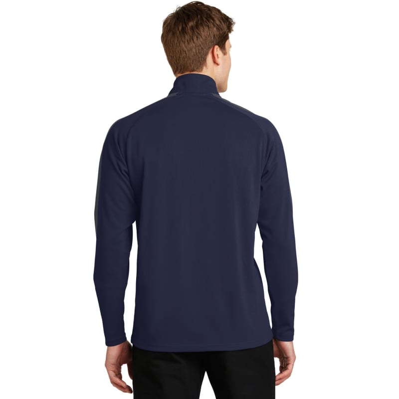 Sport-Tek Sport-Wick Textured Colorblock 1/4-Zip Pullover. 5