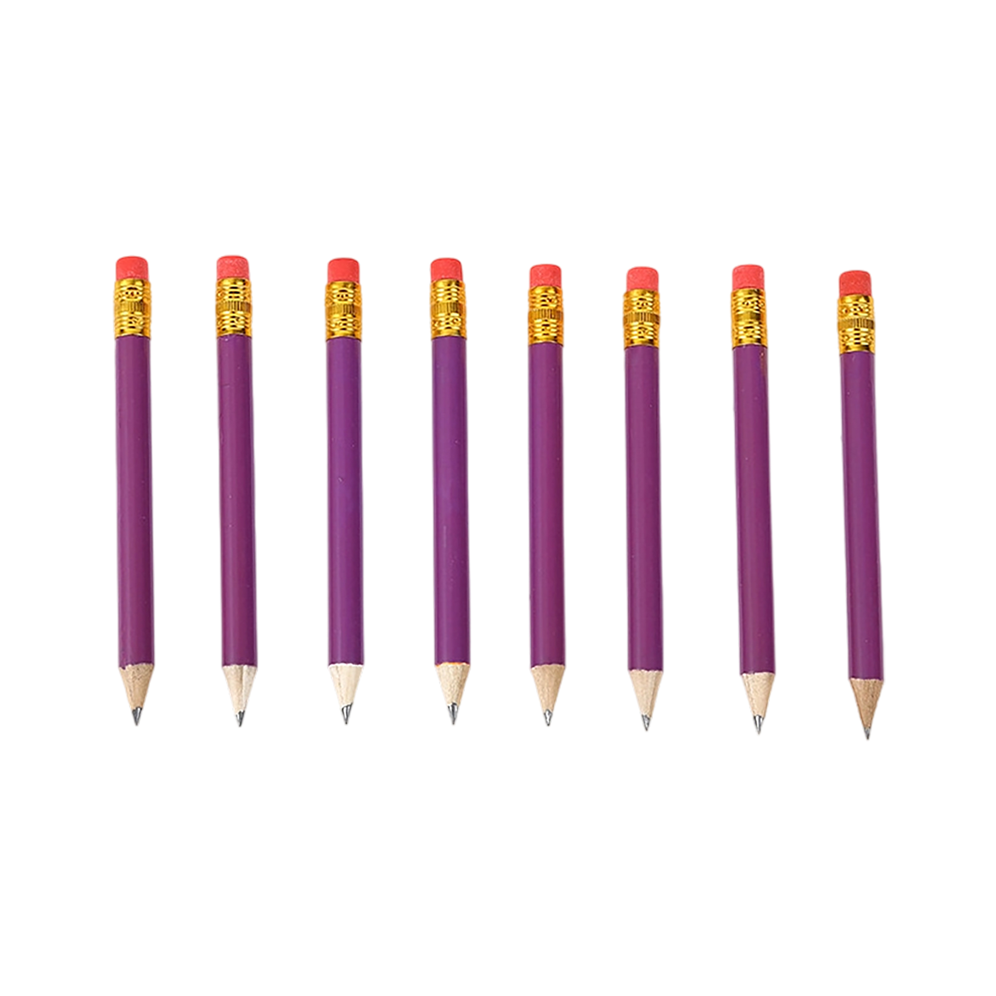Wooden HB Pencil With Eraser Assorted Colors 6