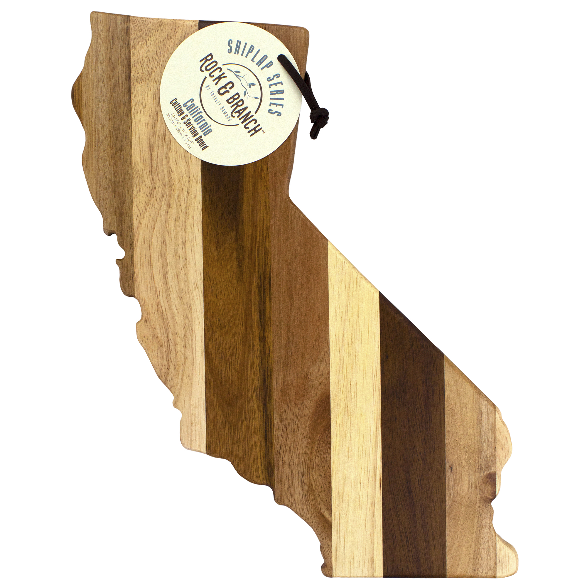 Rock & Branch® Shiplap Series California State Shaped Wood Serving and Cutting Board 3