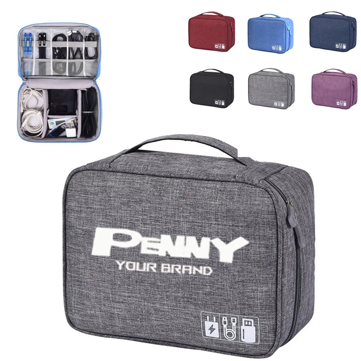 Electronics Storage Case Cable Pouch Organizer Digital Bag 2