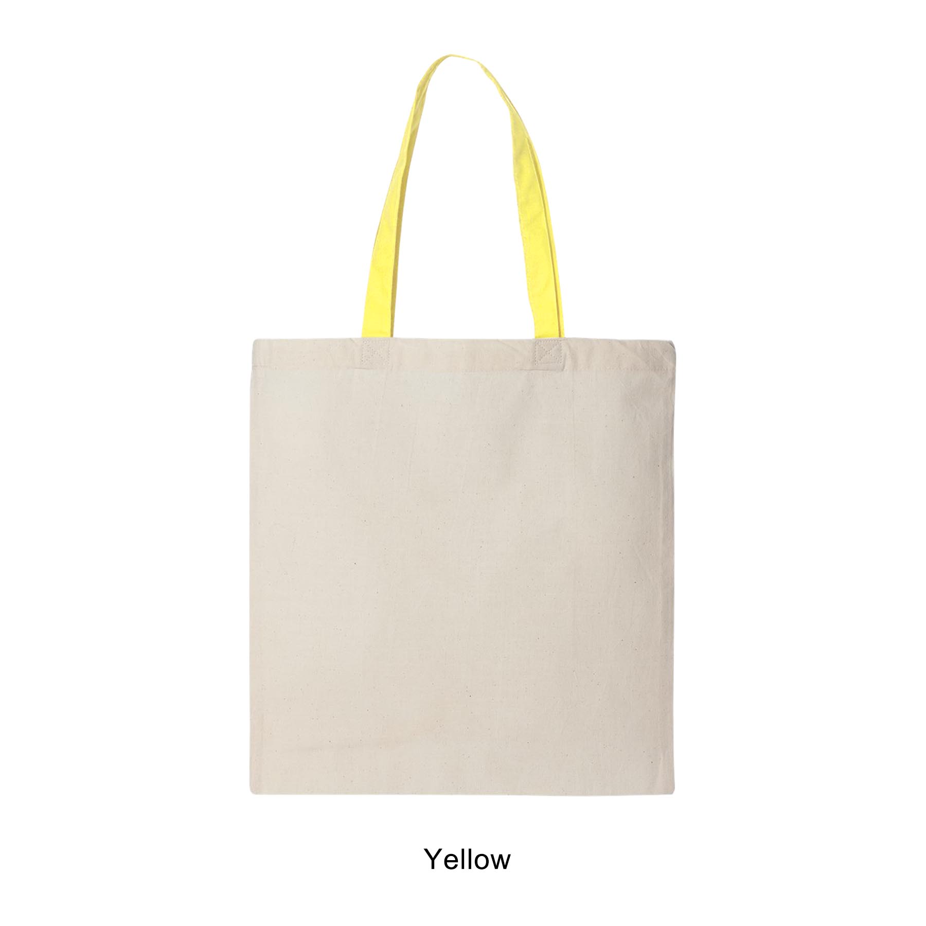 6 oz. 100% Cotton Canvas Tote Bag with Color Handle 25