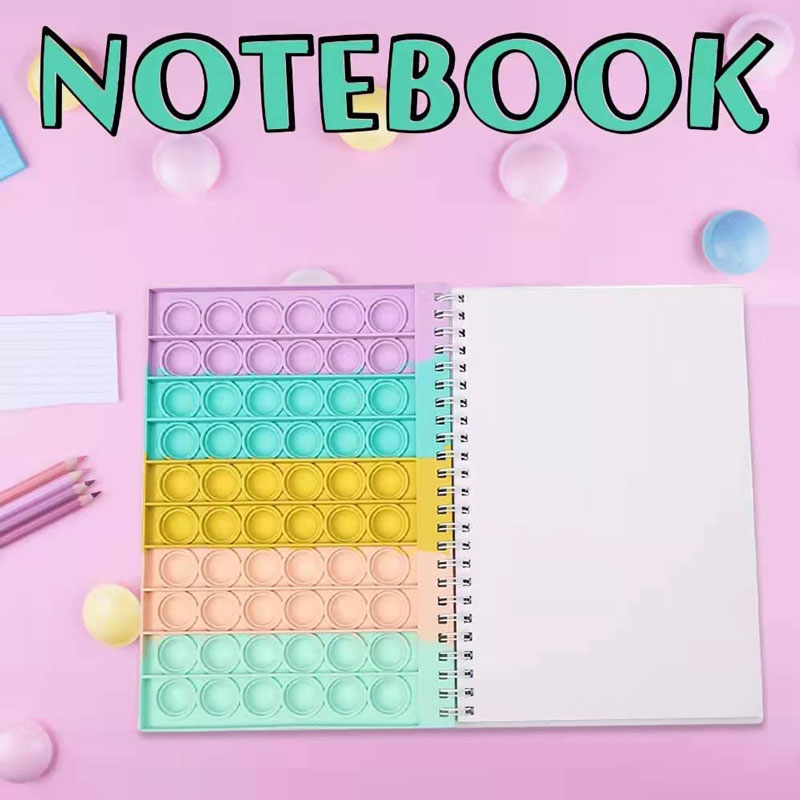 Spiral Push Pop Bubble Silicone Notebook 4