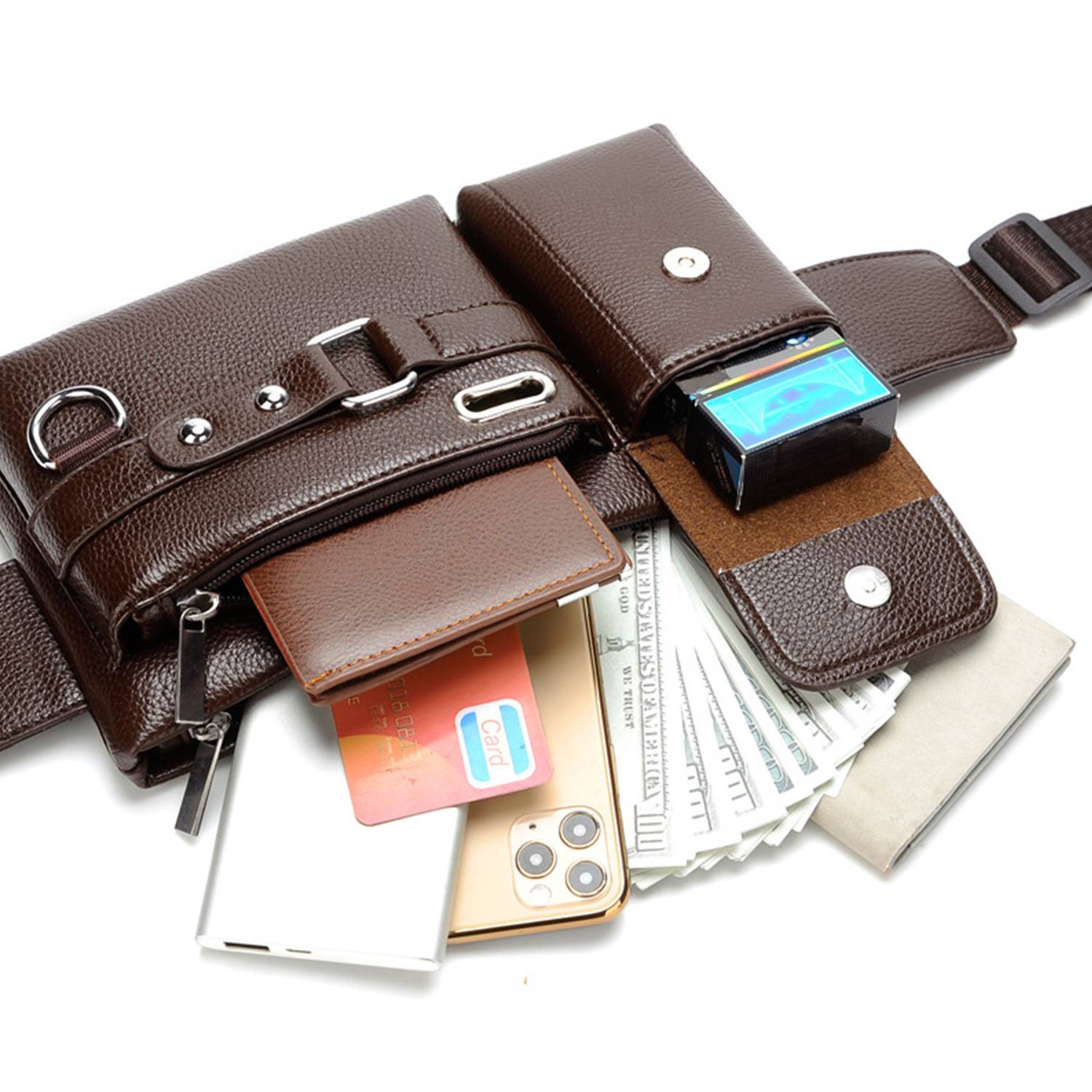 PU Leather Man's Shoulder Bag 5