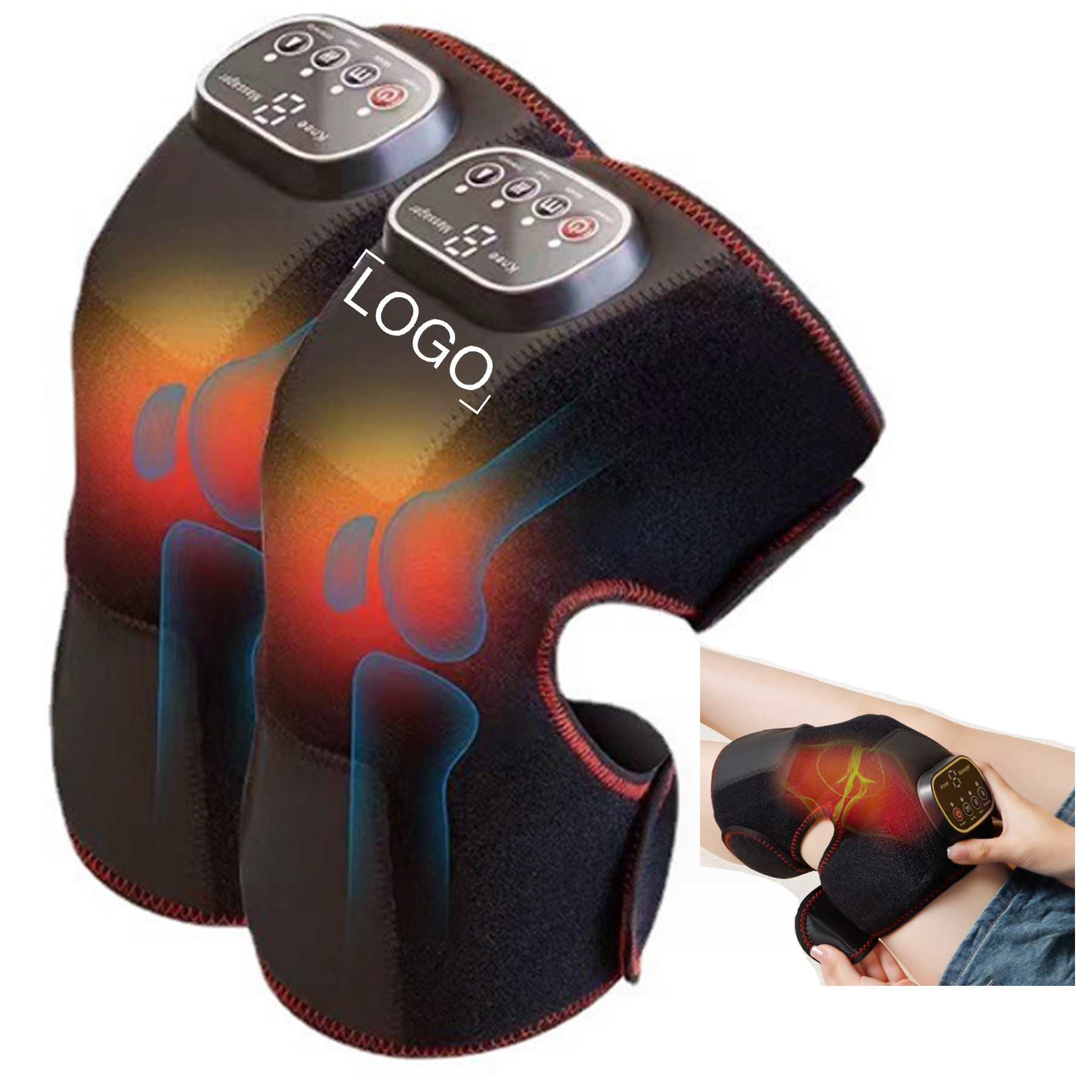 Heated Knee Brace Wrap Air Compression Massager 1
