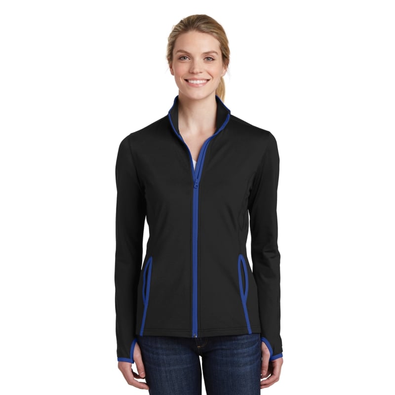Sport-Tek Women's Sport-Wick Stretch Contrast Full-Zip Jacket. 52