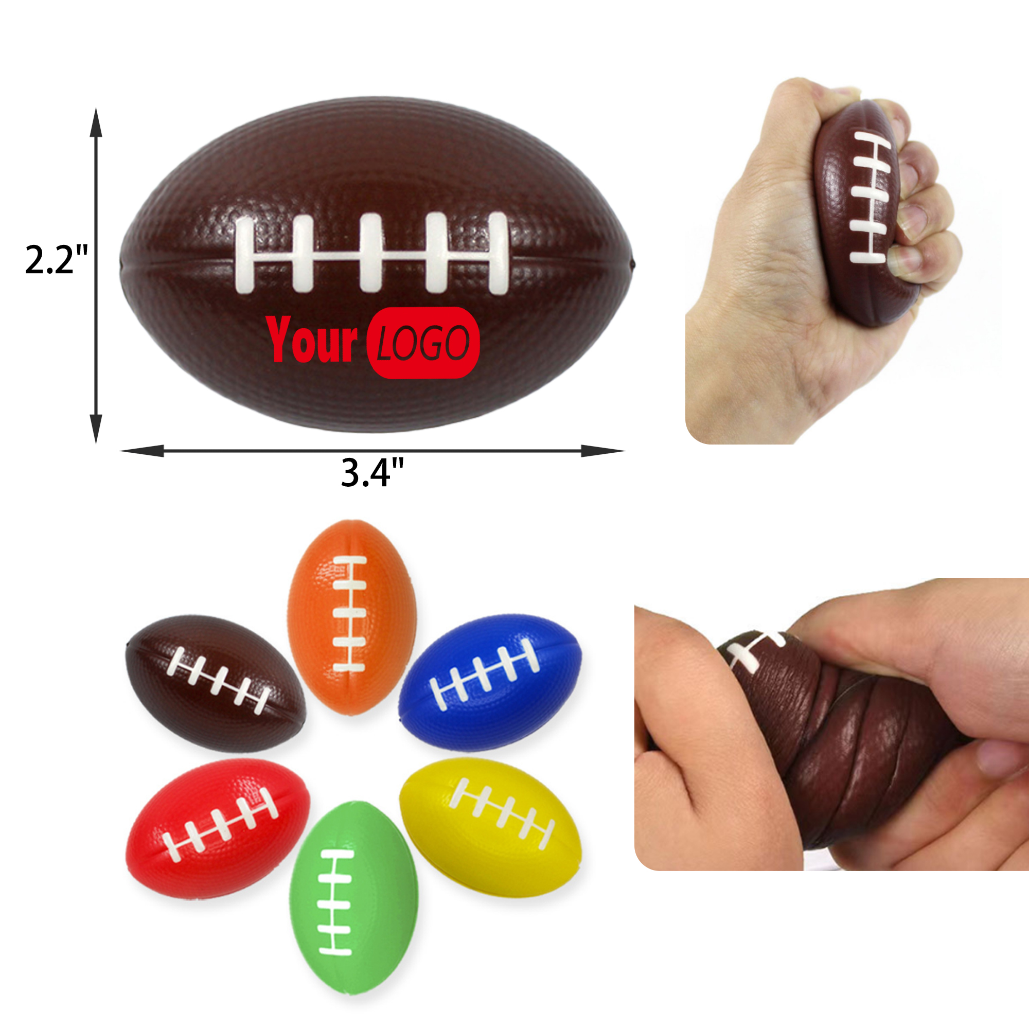Safe Mini Rugby Stress Ball Children's Toy 3