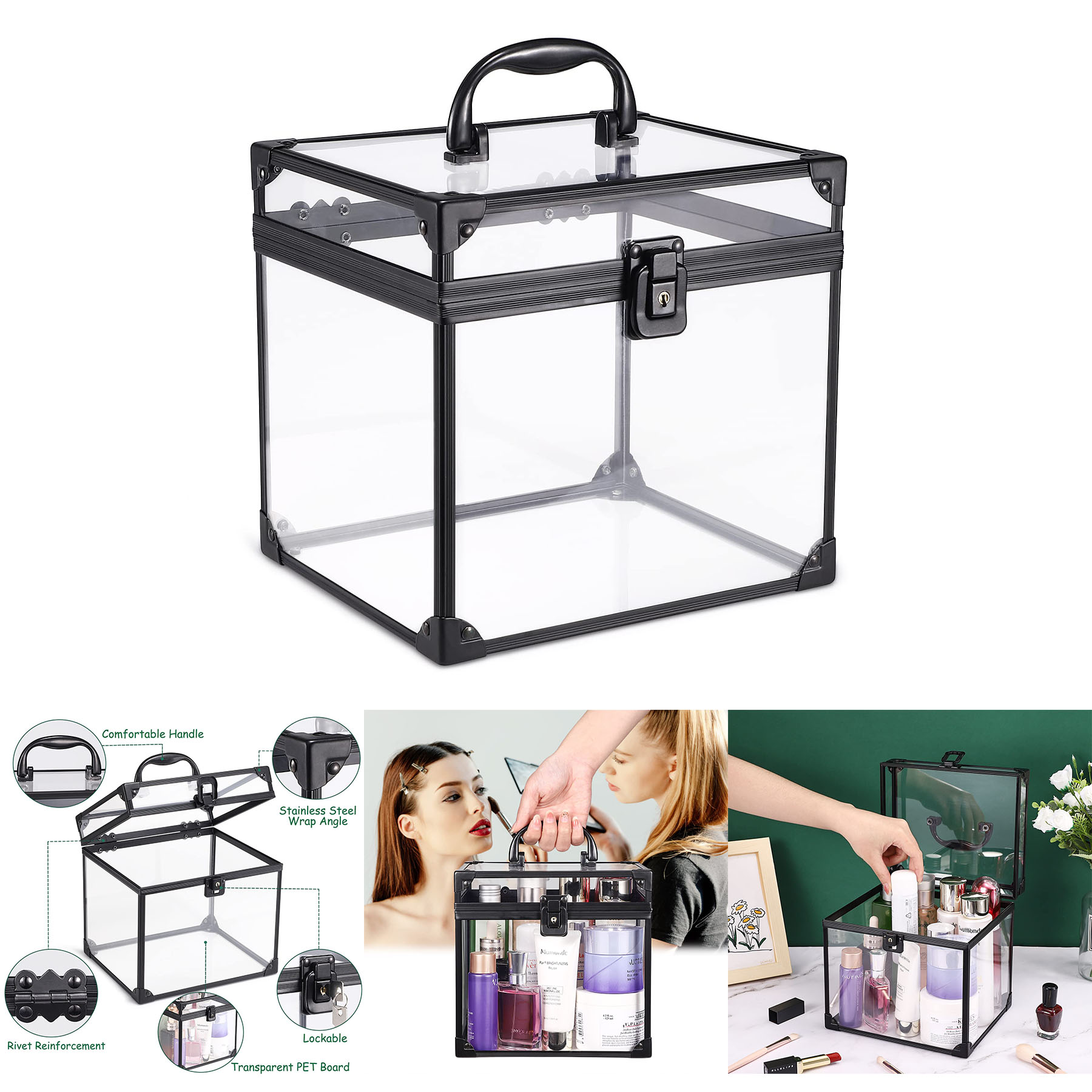 Portable Cosmetics & Toiletry Organizer Box