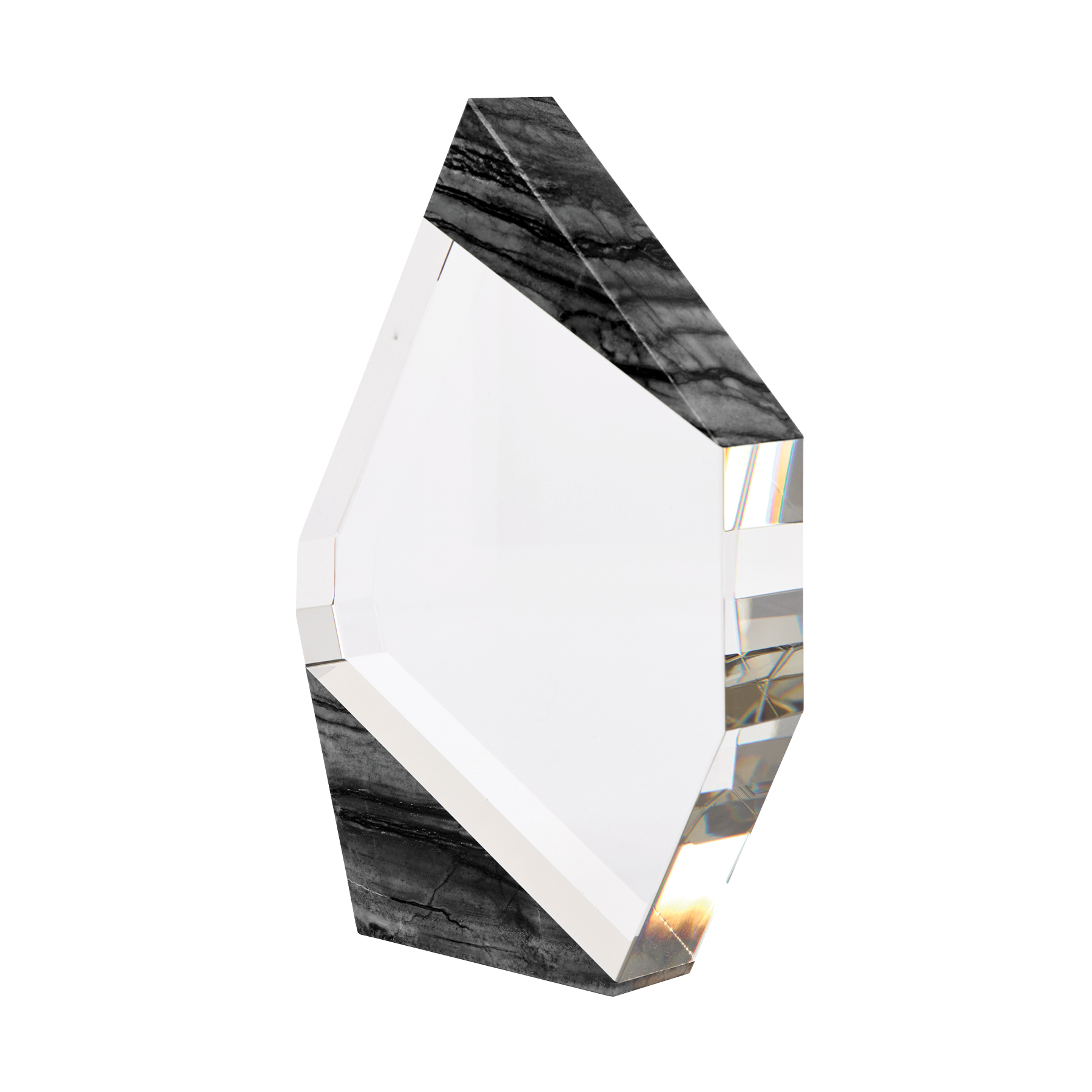 Aquila Crystal Polygon with Marble Trim 3