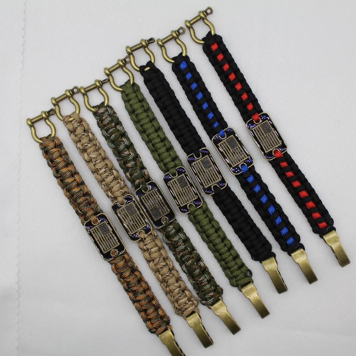 Umbrella Shape Adjustable Size Flag Survival Bracelet 2