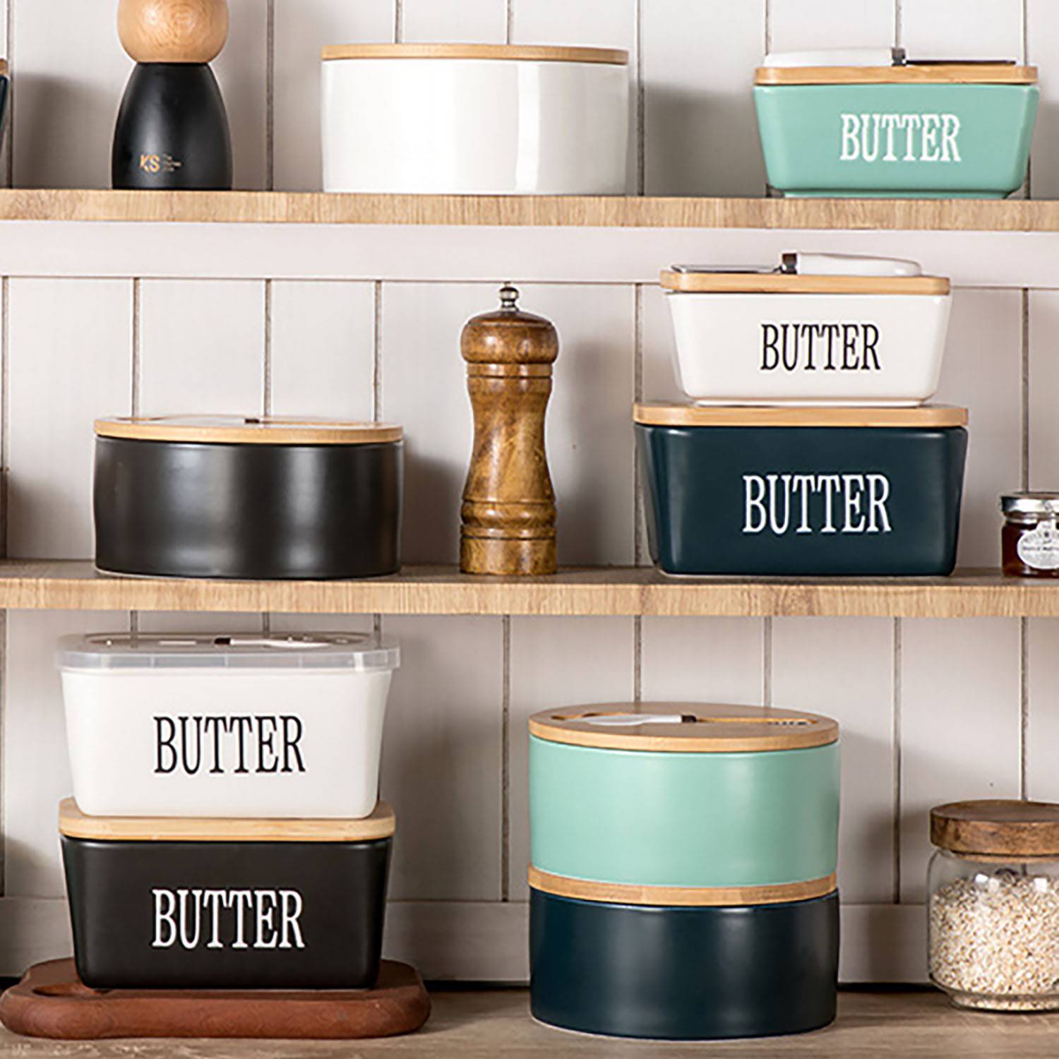 Large Butter Dish with Lid and Knife 3