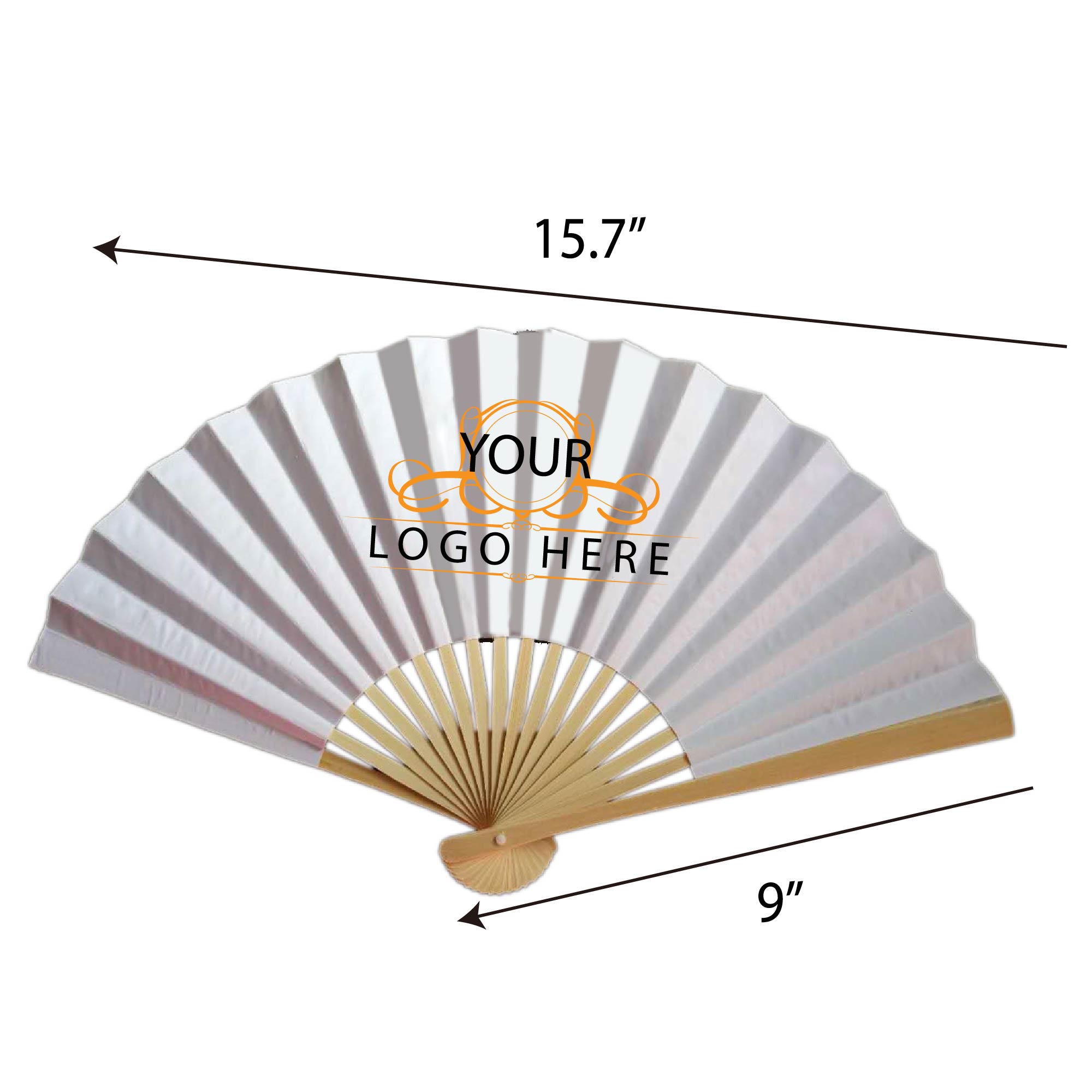 Full-color Folding Bamboo Paper Hand Fan 2
