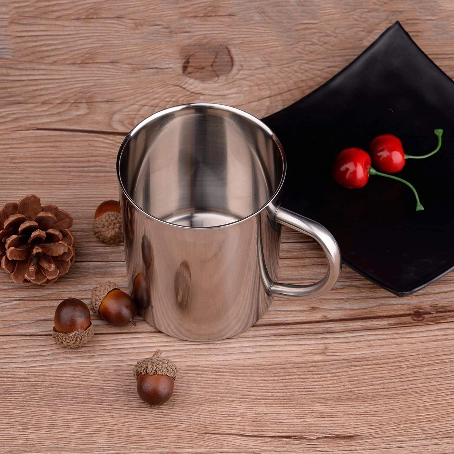 Unbreakable Mugs Double Walled Camping Coffee Mugs 400Ml 3