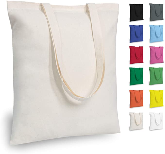 Cotton Canvas Tote Bags, custom tote bag with logo imprint 1