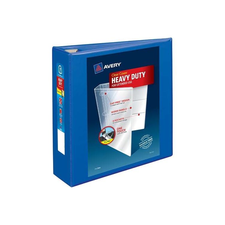 3 Ring Binders - Blue 3" Heavy Duty 1