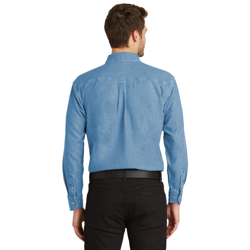 Port Authority Tall Long Sleeve Denim Shirt. 3