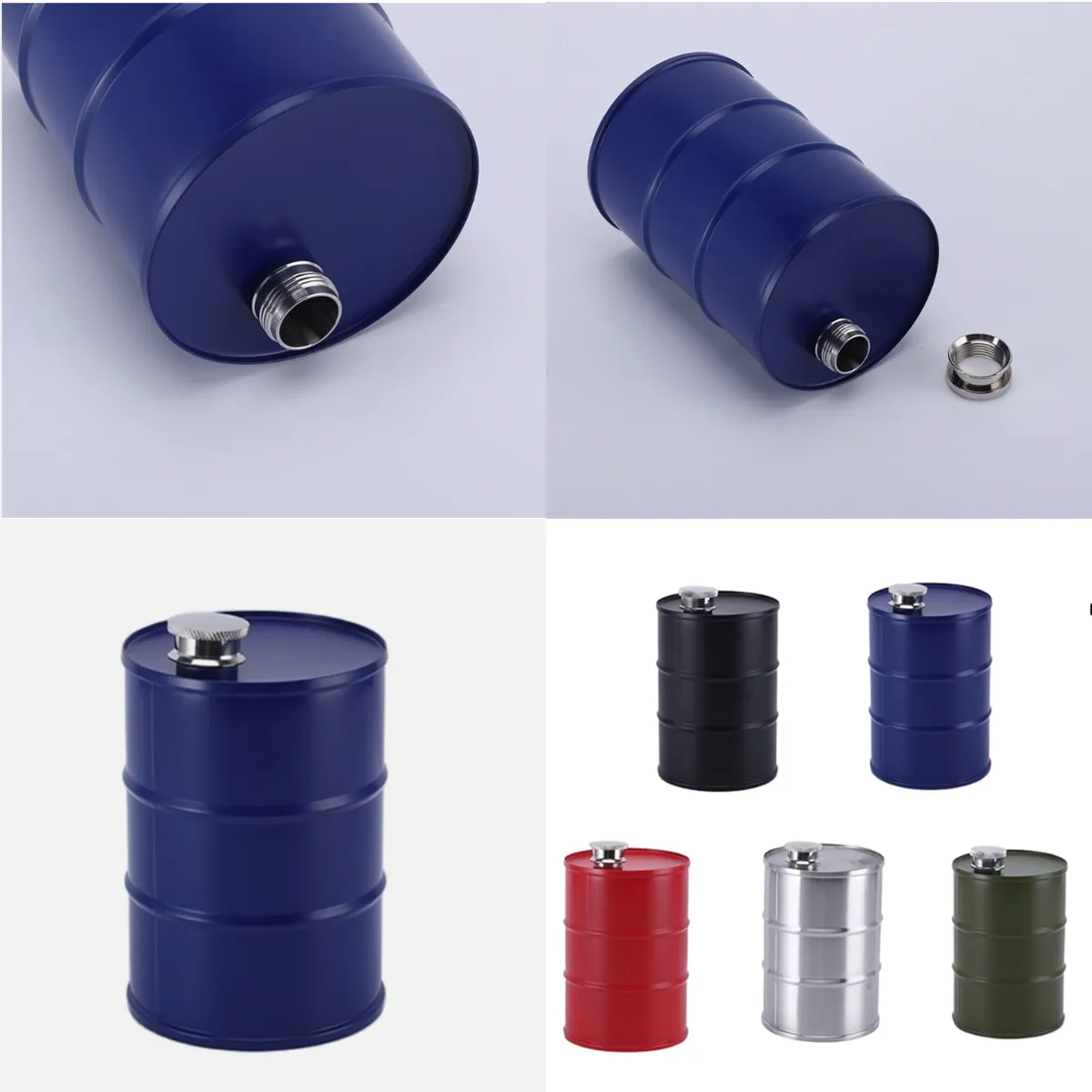 25 OZ Gasoline Barrel Camping Accessories Canteen Wine Jug, custom water bottle with logo imprint 3