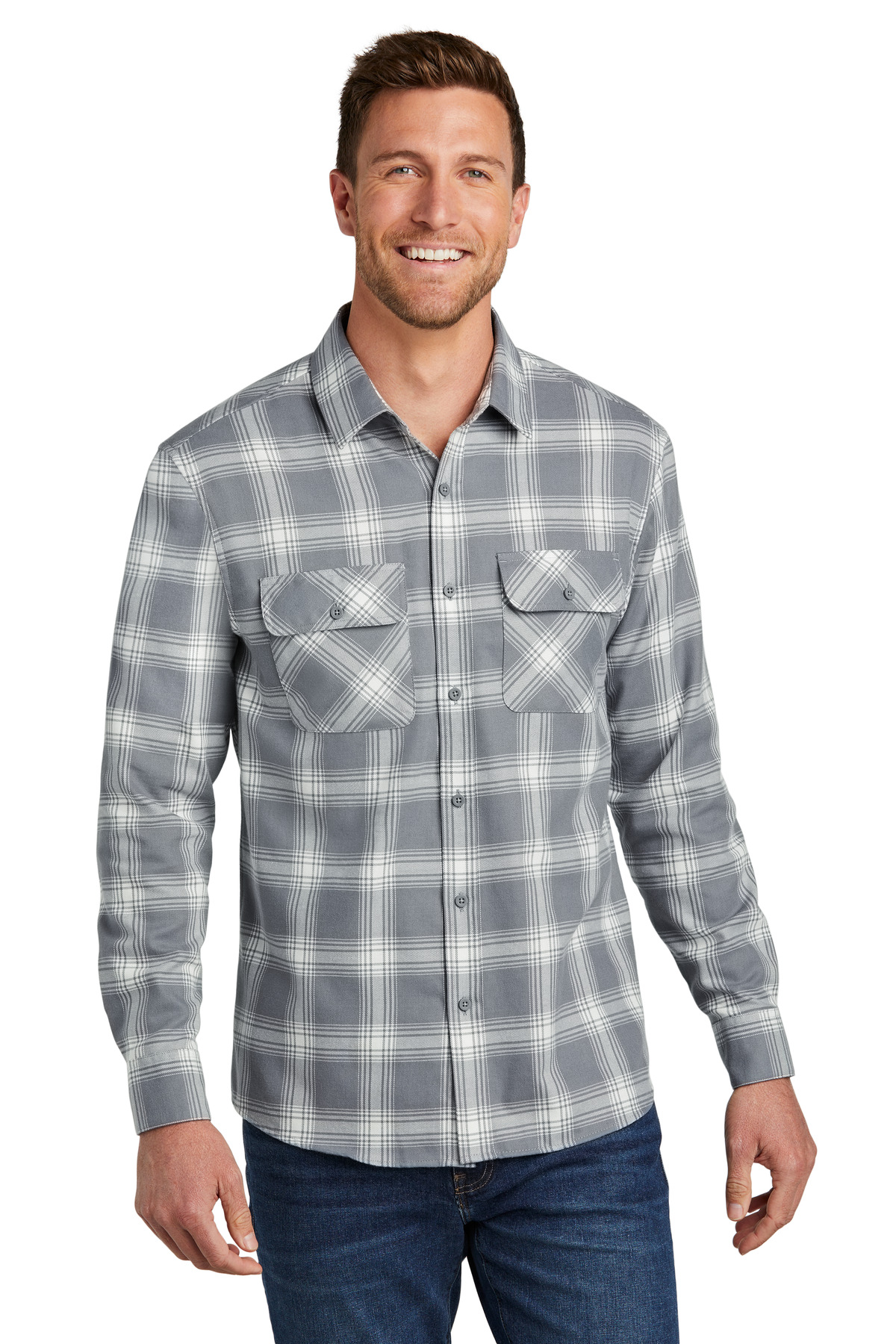 Port Authority Plaid Flannel Shirt. W668 37